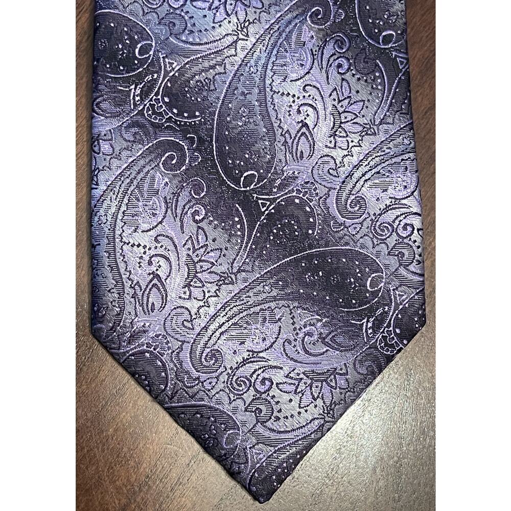 Covington Purple Black Gray Hand Made 100% Polyester Men’s Neck Tie China